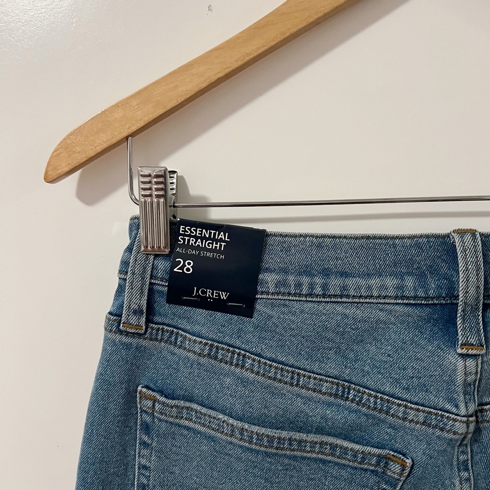 J.Crew Essential Straight All Day Stretch Denim Jeans Size 28 - Picture 4 of 9